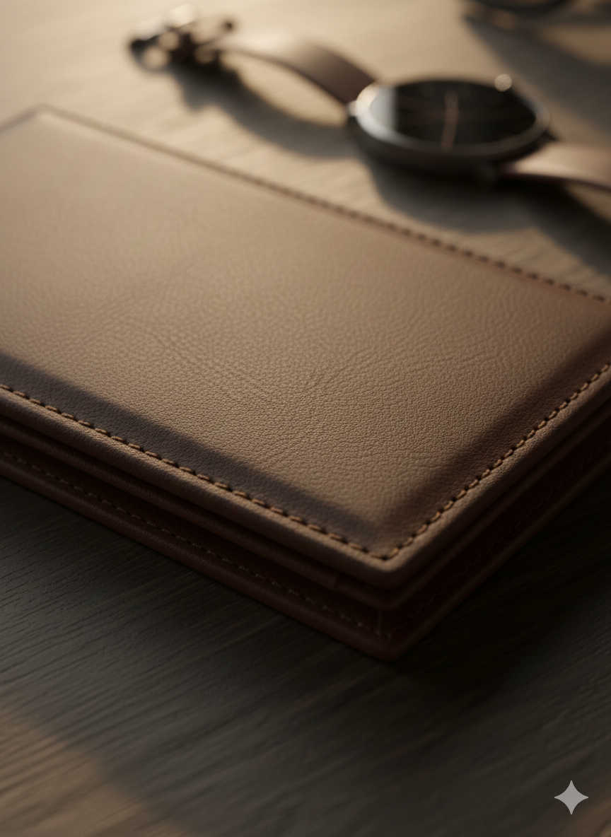 The Monarch Bifold: Sculpted Elegance in Full-Grain Leather